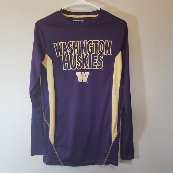 2/$15 Washington Huskies Champion elite Long Sleeve Shirt Men's Size S - Picture 1 of 4